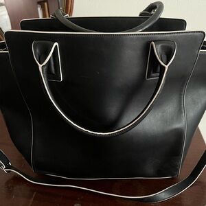 Vera Bradley Black Tote with White Trim